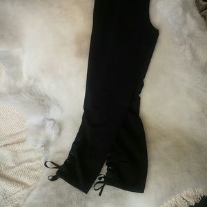 Maurices lace black crop leggings